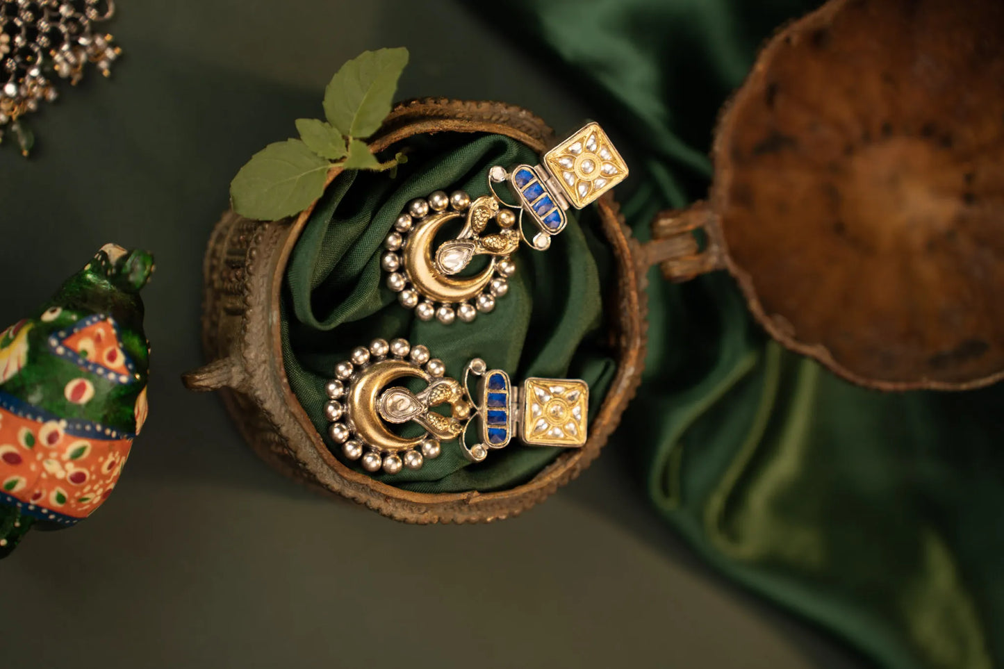 P925 Silver “Neelam Mandir” Drop Earrings