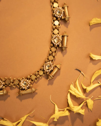 P925 Silver Heritage Dholak Charm Necklace
