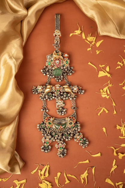 P925 Silver Vintage Bird & Temple Juda