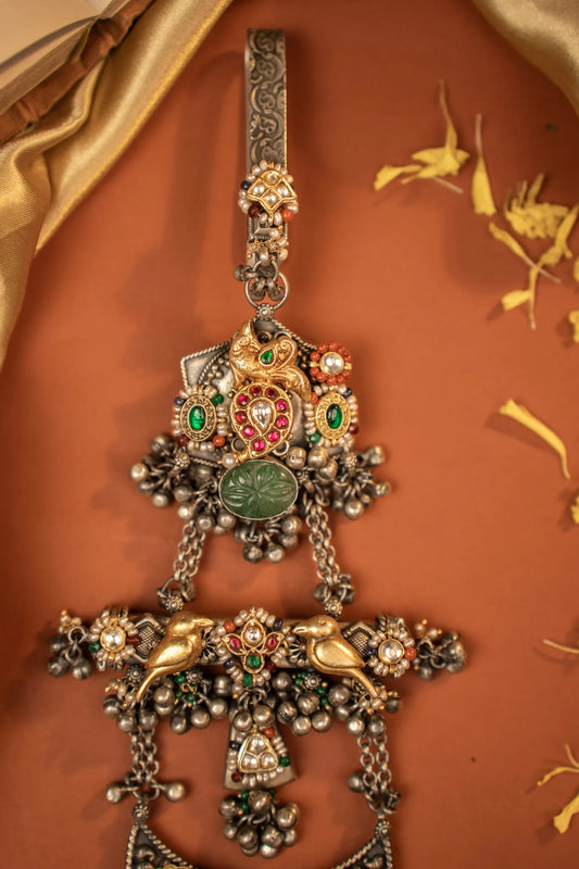 P925 Silver Vintage Bird & Temple Juda