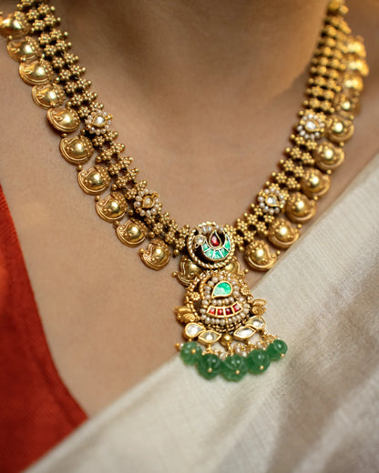 P925 Silver Padmashree Heritage Gold Necklace