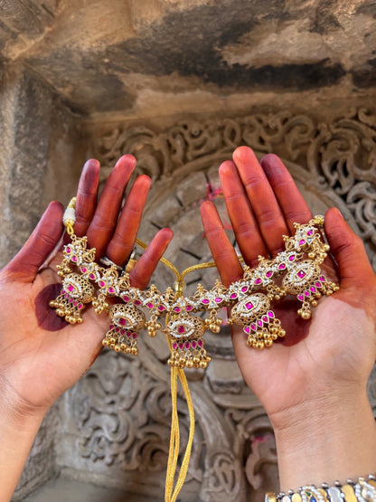 P925 Silver Agrawal's Signature Dodi Statement With Earrings