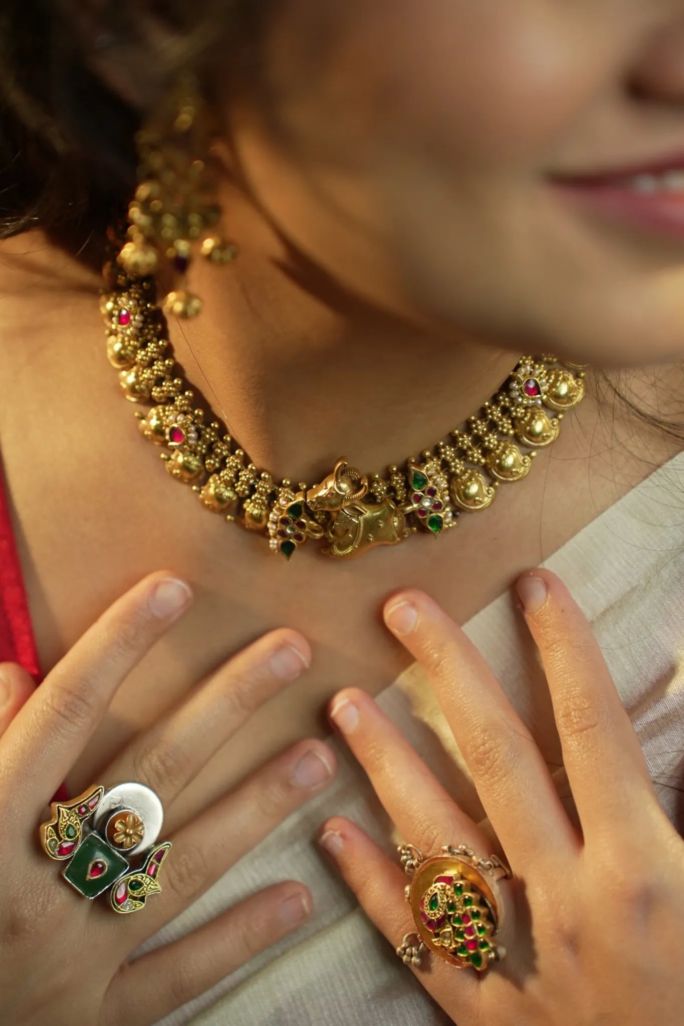 P925 Silver The Rajamitra Sacred Nandi Necklace