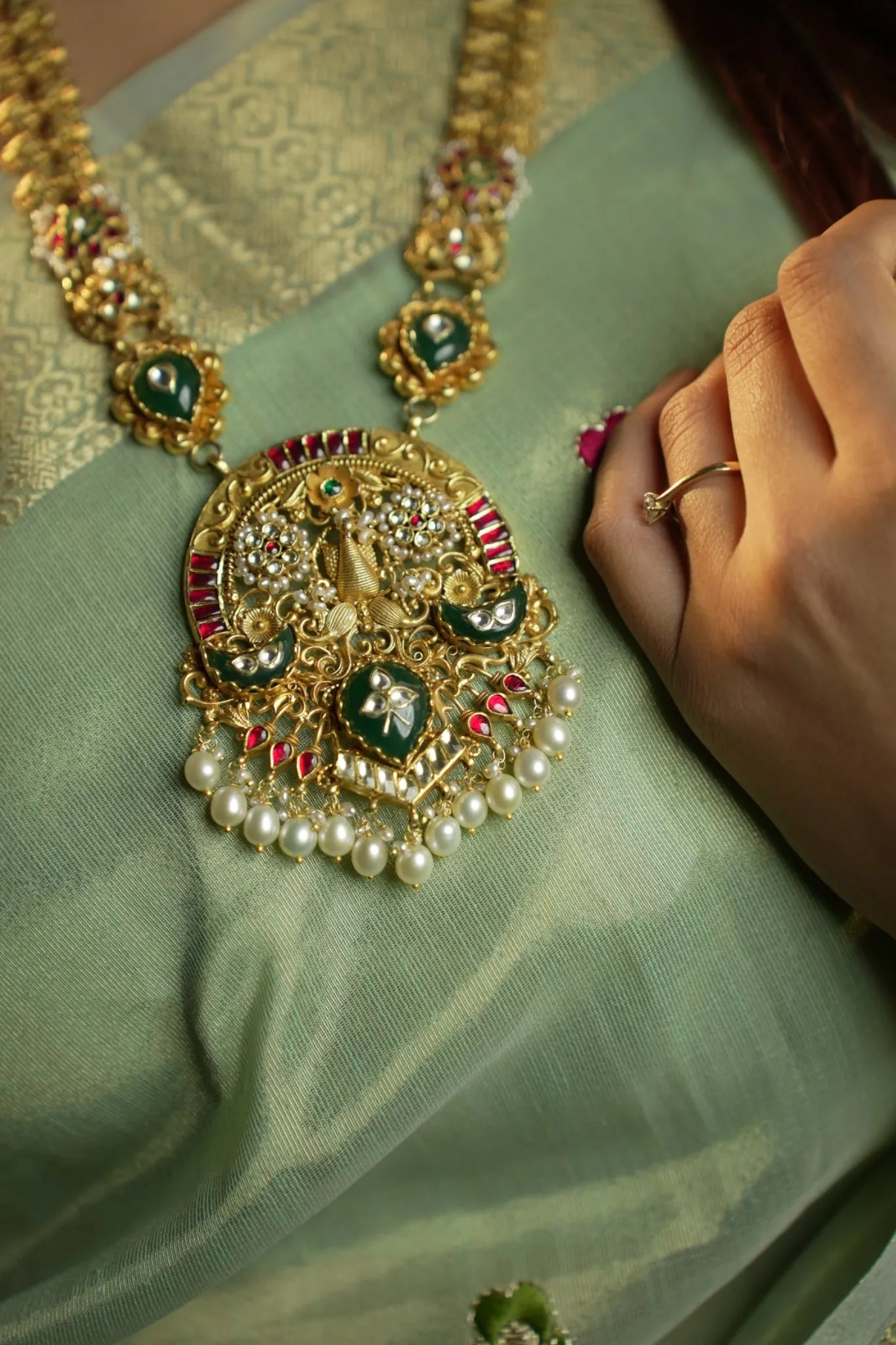 P925 Silver Padmapriya Temple Haar