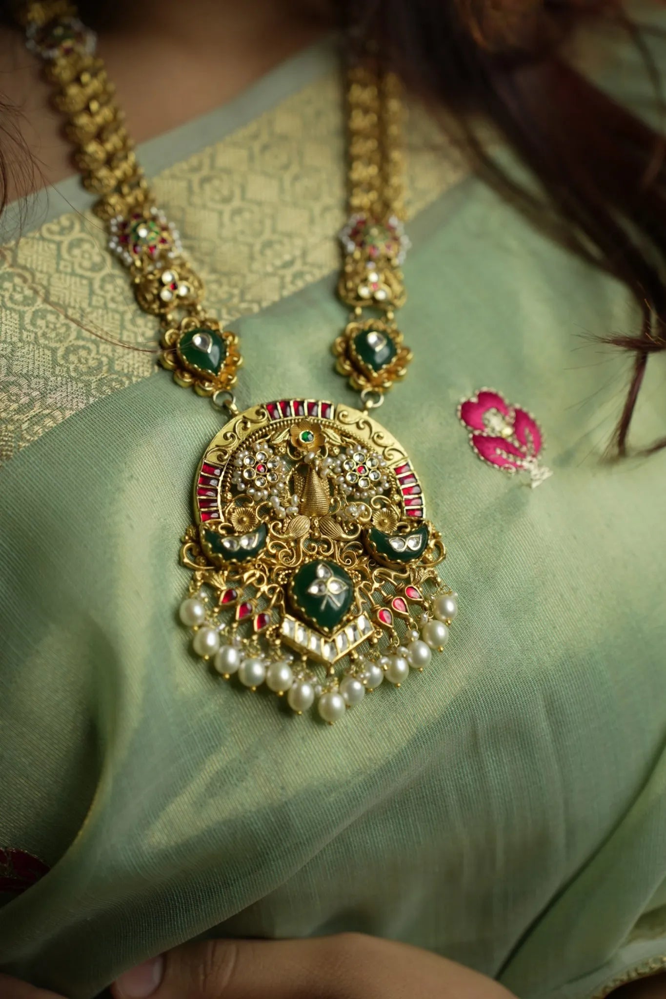 P925 Silver Padmapriya Temple Haar