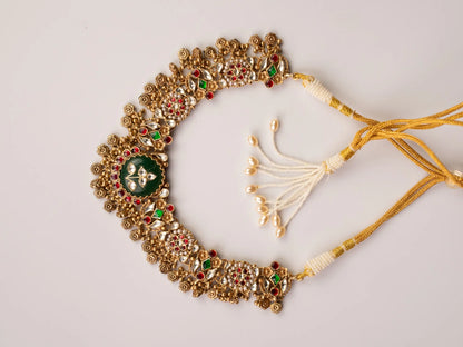 P925 Silver The Emerald Crest Necklace With Earrings