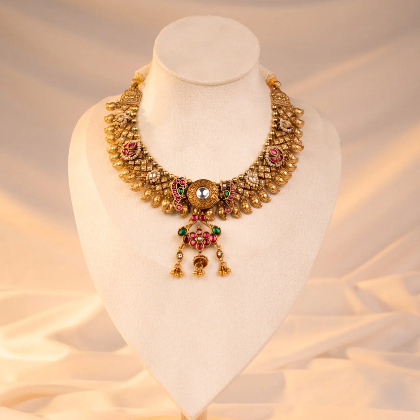 P925 Silver The Zarika Statement Necklace With Earrings