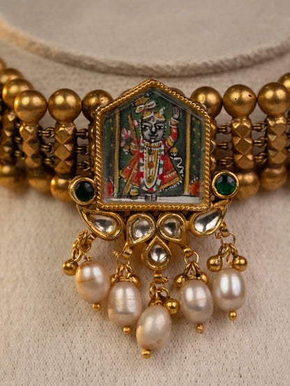 P925 Silver The Govardhan Choker