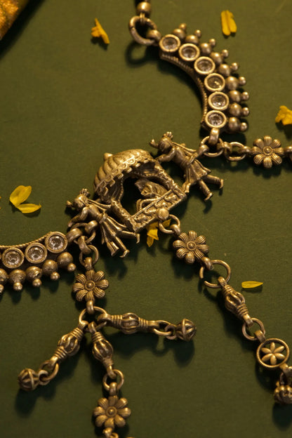P925 Silver Heritage Doli Motif  Silver Necklace