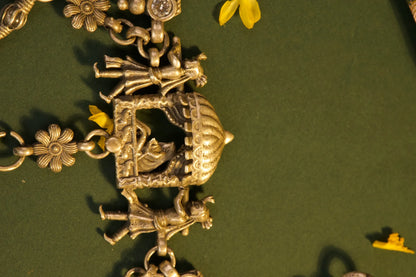 P925 Silver Heritage Doli Motif  Silver Necklace