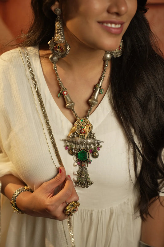 P925 Silver Vantara Parrot Heritage Necklace