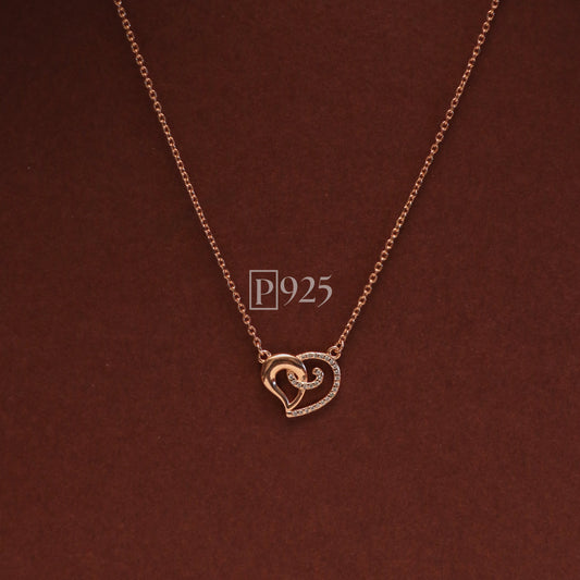 P925 Forever Heart Rosegold Chain