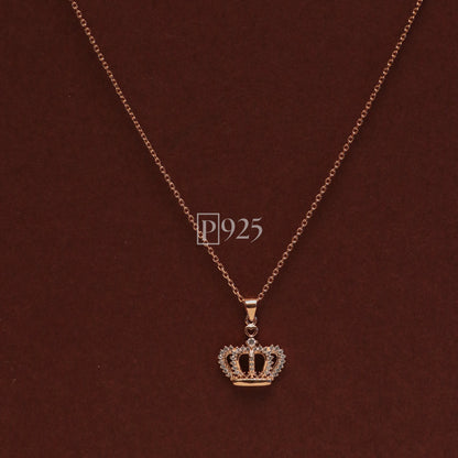 P925 Crown Rosegold Chain