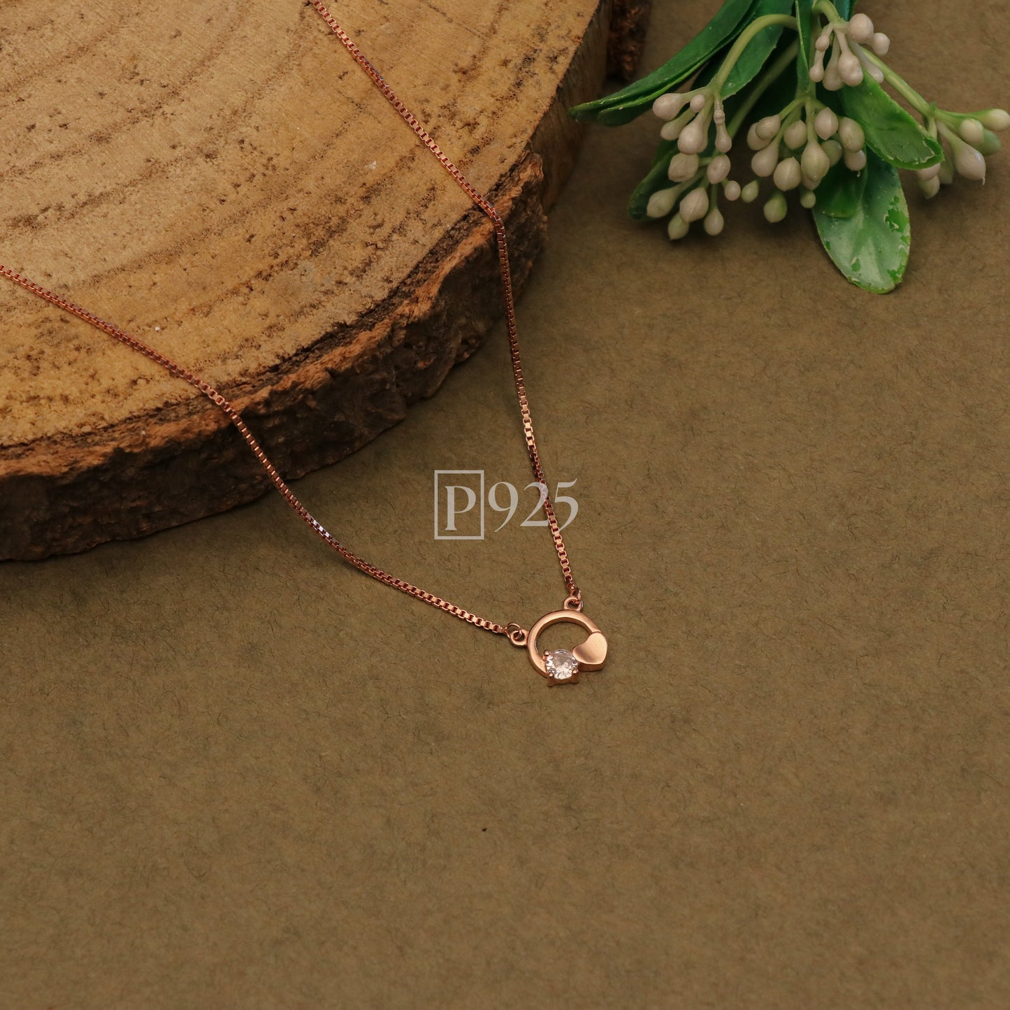 P925 joyful rosegold minimal chain