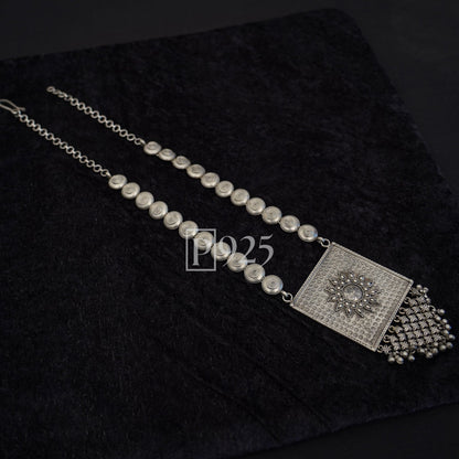 P925 Silver Box Chain Antique Neckpiece