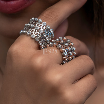 P925 Silver 2 in 1 Ring and bracelet