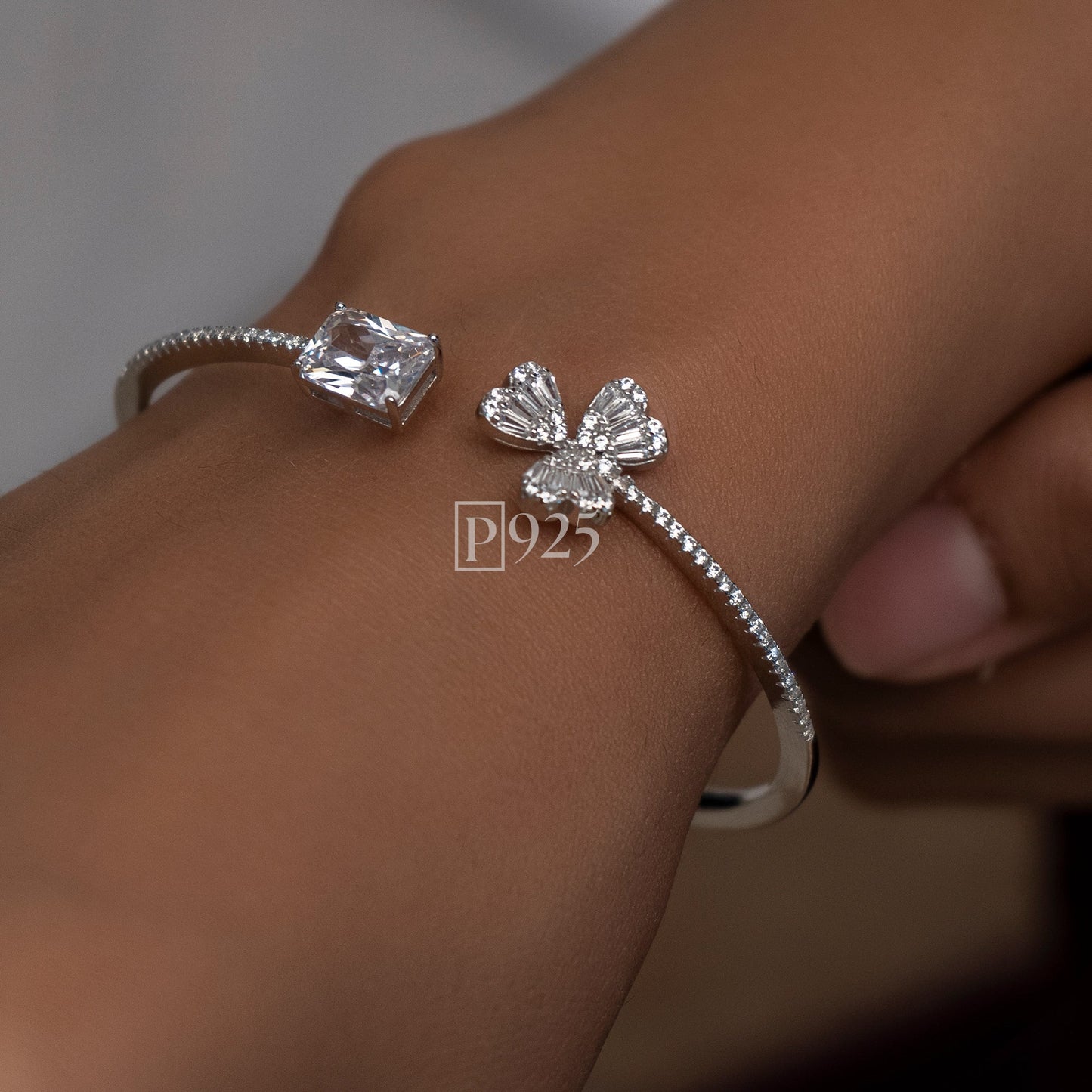 P925 Stylish Spade Silver Bracelet