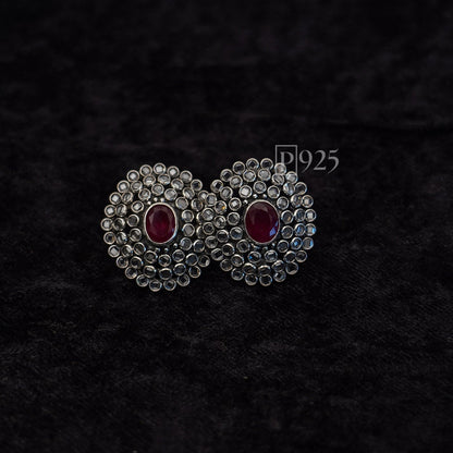 P925 Silver Cherry Studs