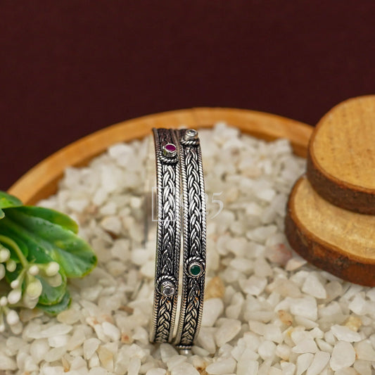 P925 Graceful Multistoned Bangles