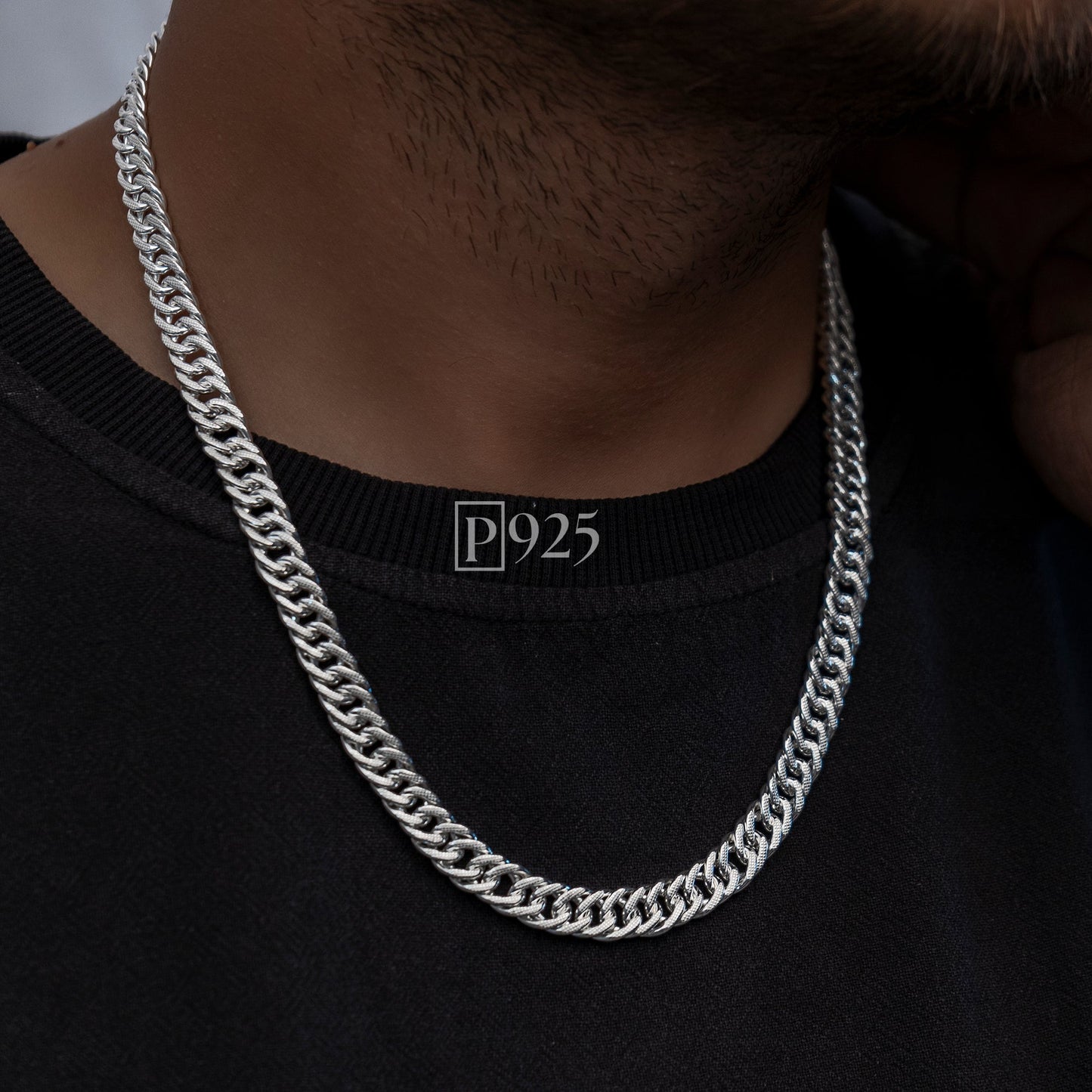 P925 Silver Men's The Classic Curb Chain