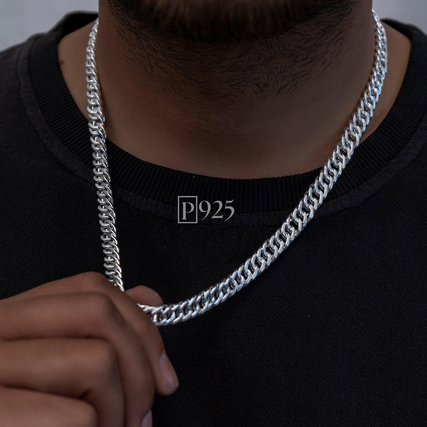 P925 Silver Men's The Classic Curb Chain