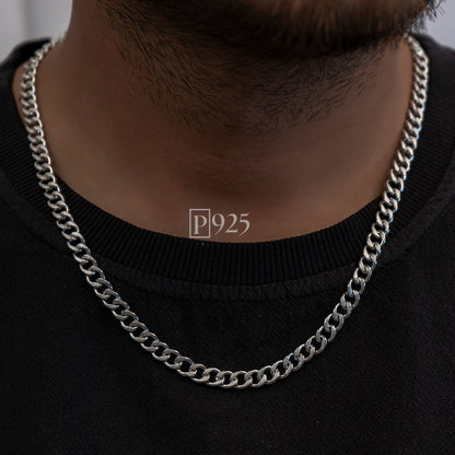 P925 Silver Men's The Classic Curb Chain