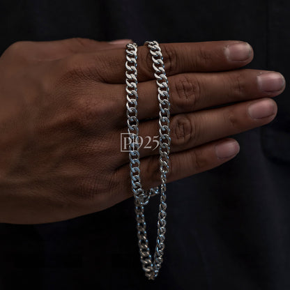 P925 Silver Men's The Classic Curb Chain