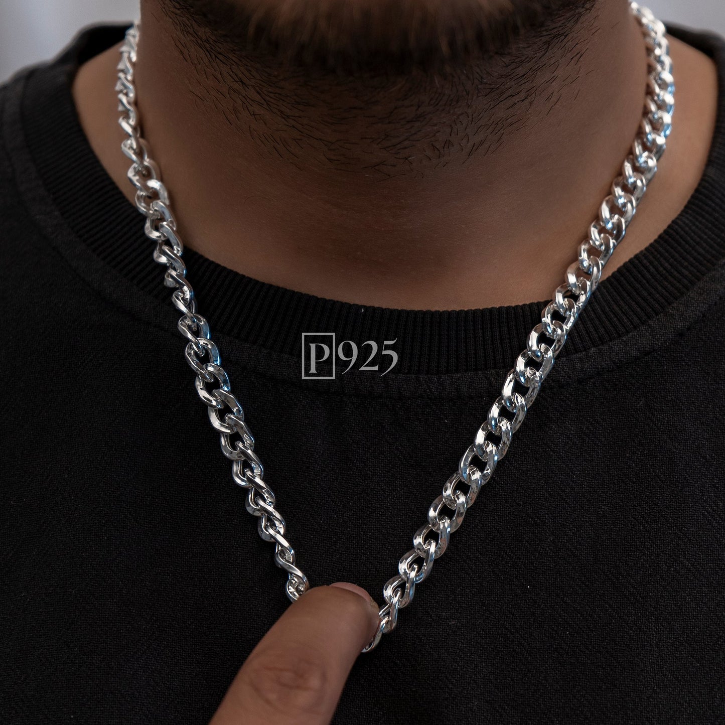 P925 Silver Men's The Classic Curb Chain