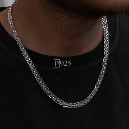 P925 silver Men's Modern Edge Chain