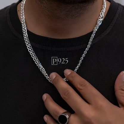 P925 silver Men's Modern Edge Chain