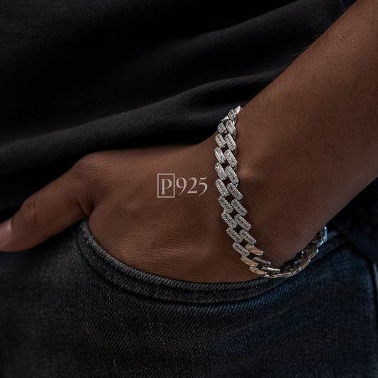 P925 silver Men's The Iconic Cuban link bracelet