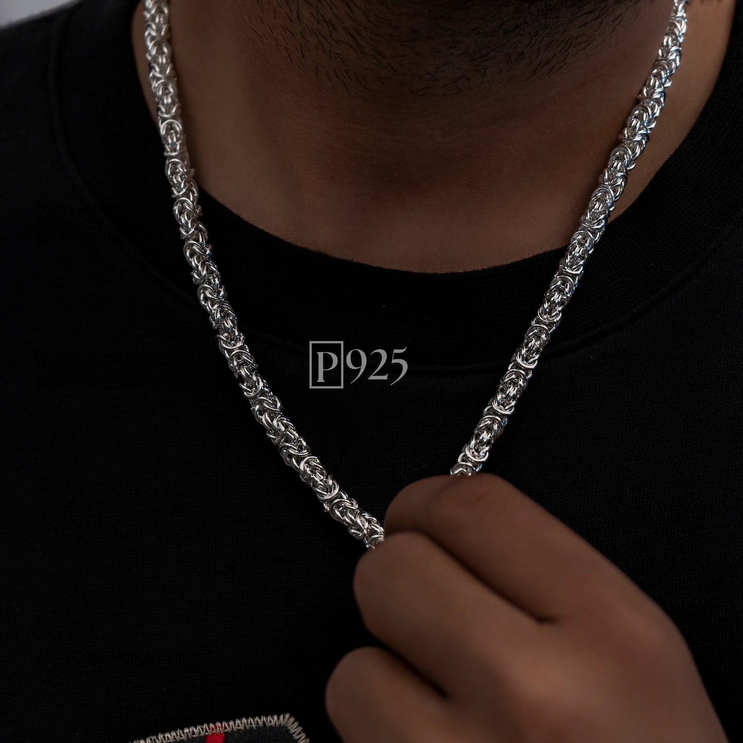 P925 silver Men's The Artisan-Made rope link Chain