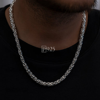 P925 silver Men's The Artisan-Made rope link Chain