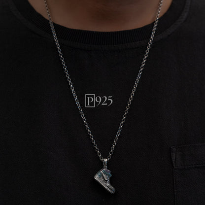 P925 silver Men's shoe-obsessed pendant