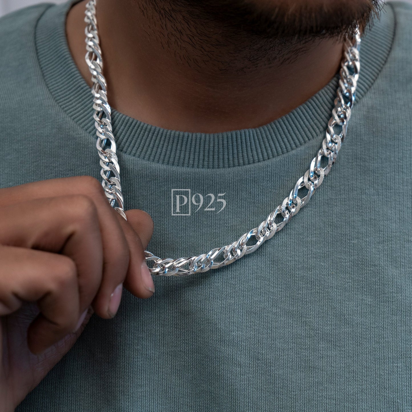 P925 Silver The Timeless Link men chain