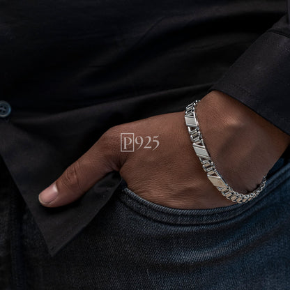 P925 silver luxury affordable men bracelet