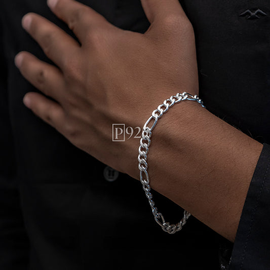 P925 silver cuban link men bracelet