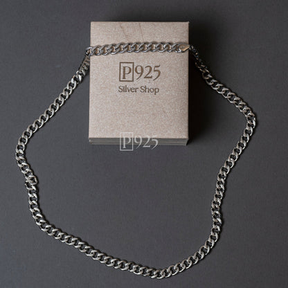 P925 Silver Men's The Classic Curb Chain