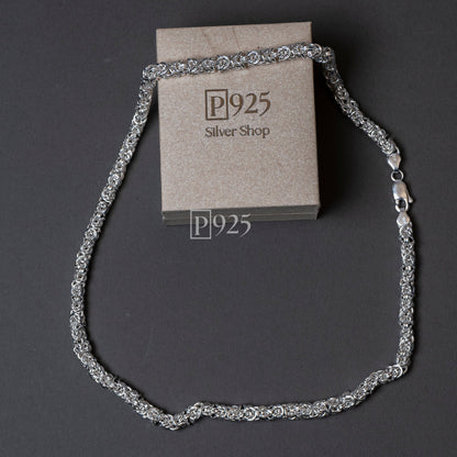 P925 silver Men's The Artisan-Made rope link Chain