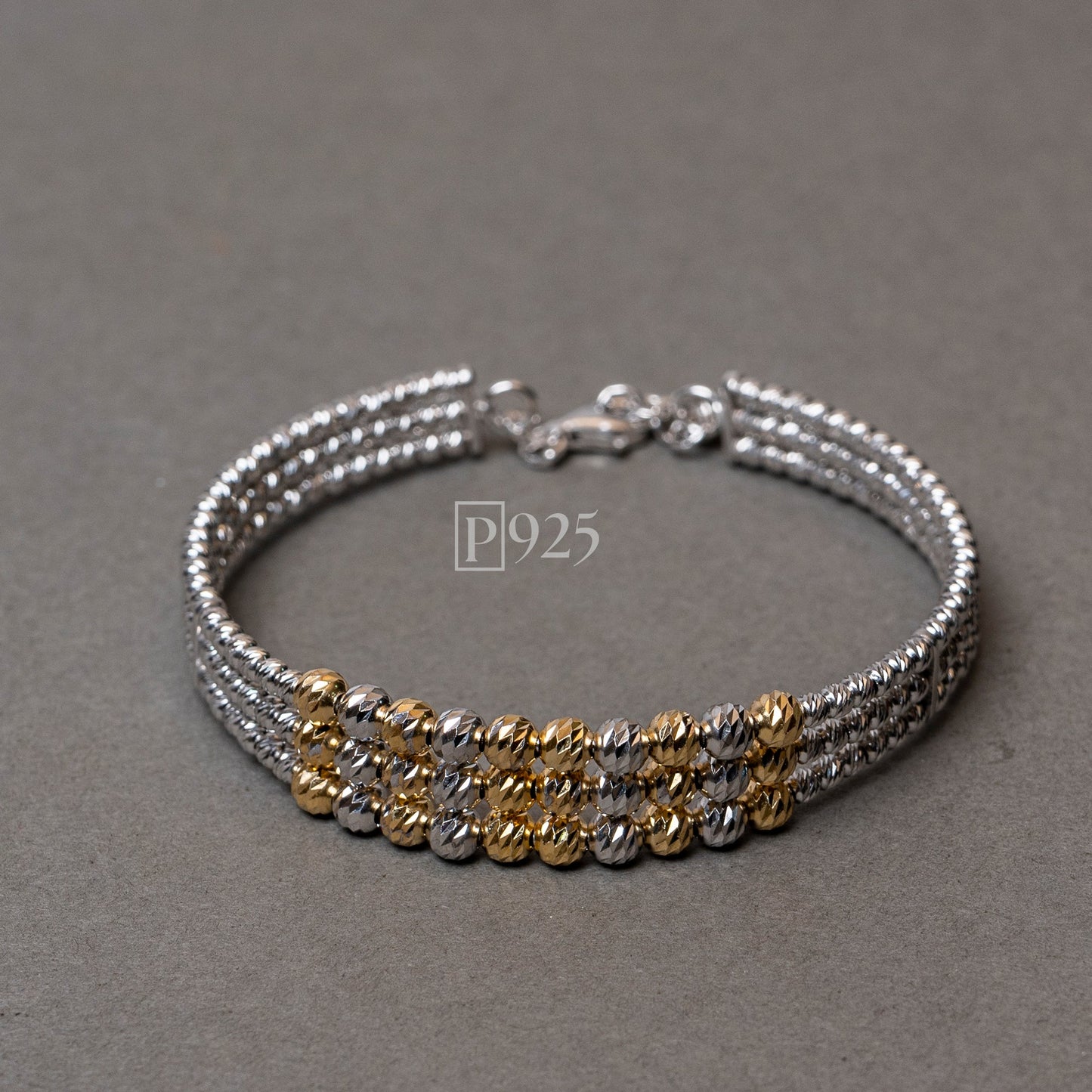 P925 silver Italian 3 layer bracelet