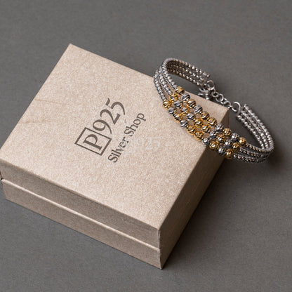 P925 silver Italian 3 layer bracelet