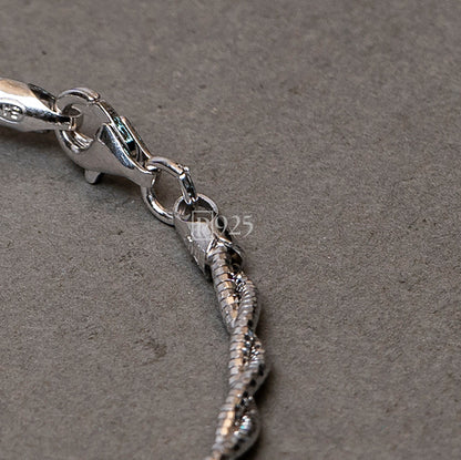 P925 Silver Italian rope style bracelet