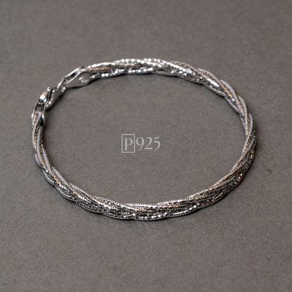 P925 Silver Italian rope style bracelet