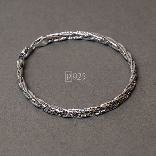 P925 Silver Italian rope style bracelet