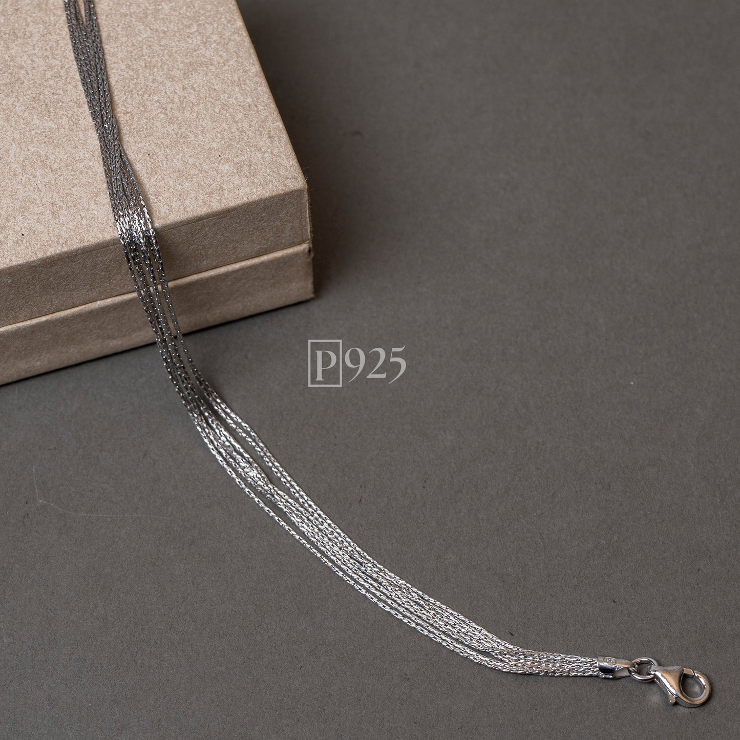 P925 Silver Italian 7 layer anklet