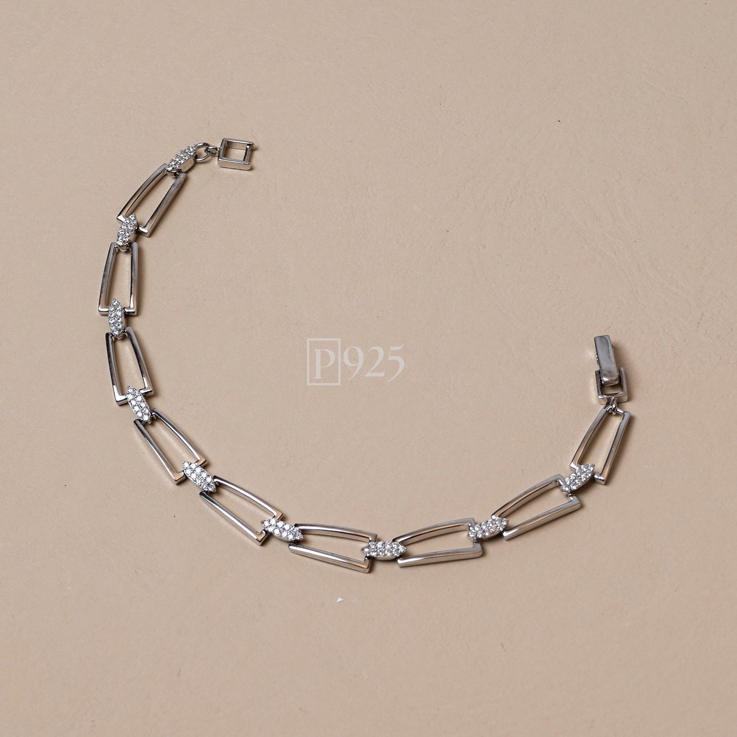 P925 Silver The Architectural Bracelet