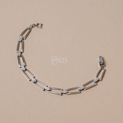 P925 Silver The Architectural Bracelet