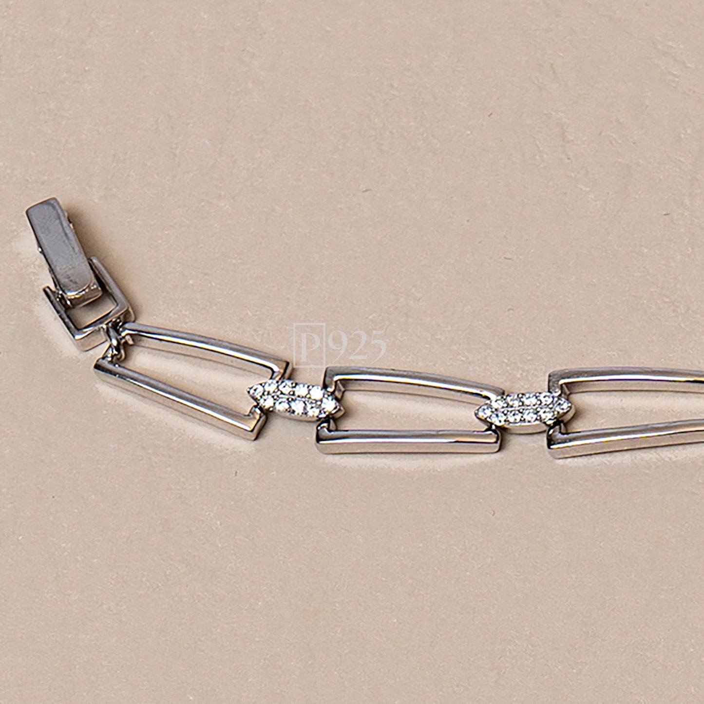 P925 Silver The Architectural Bracelet