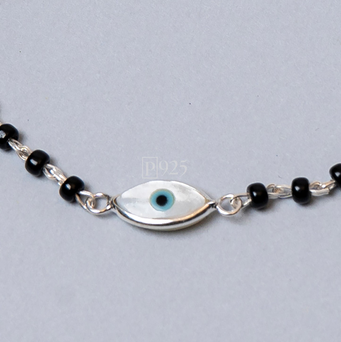 P925 silver evil eye najariya style bracelet