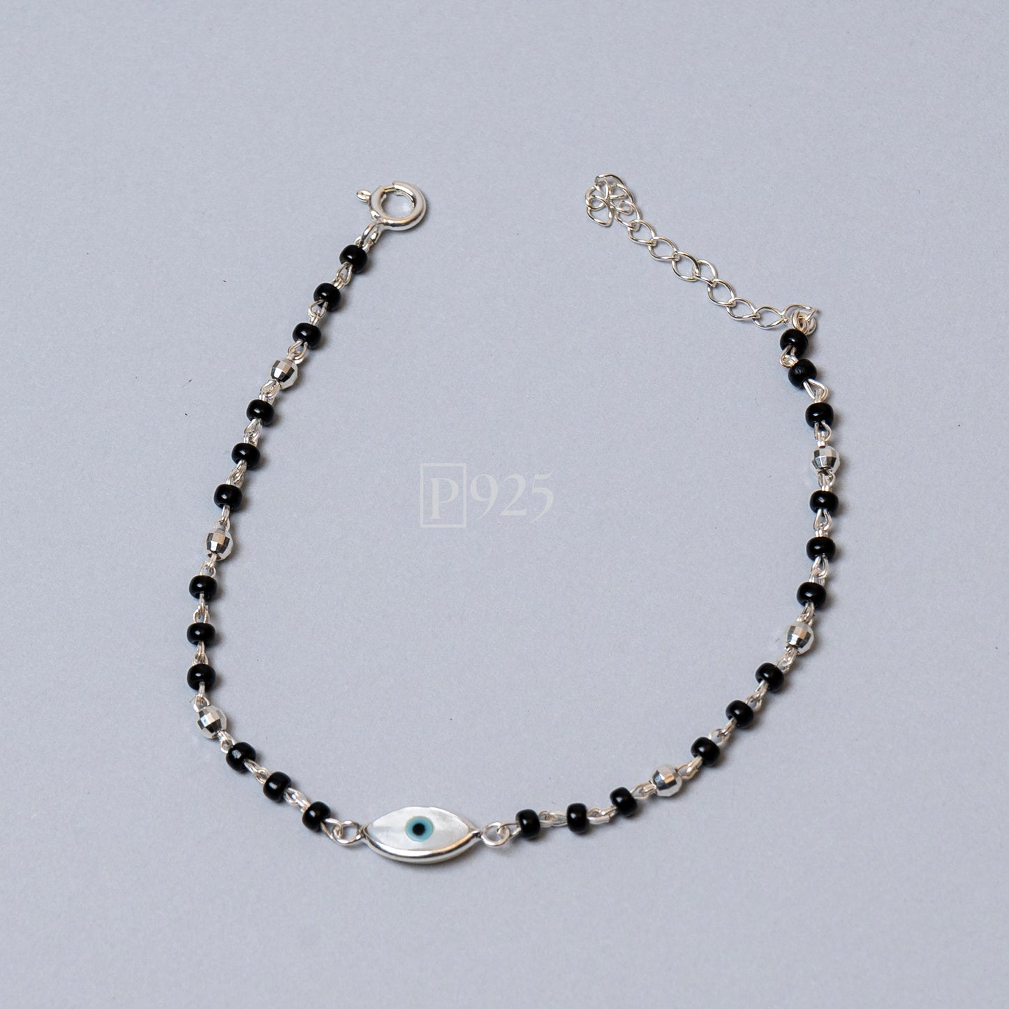 P925 silver evil eye najariya style bracelet